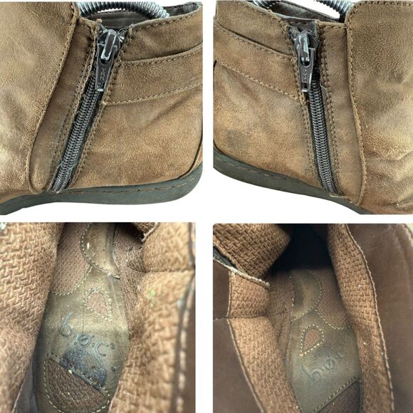 B.O.C Born Concepts Slouch Ankle Boots Size 9 Blanche Brown Buckle Zip Cozy GUC - Picture 9 of 15